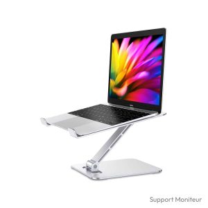 Support pc portable ventilé Babacom aluminium 10-16