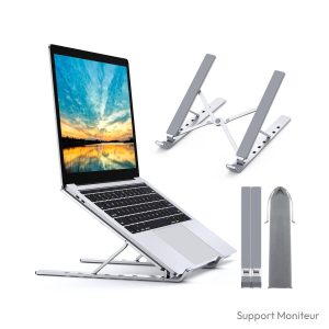 Support pc portables Babacom aluminium ventilé 5 niveaux 10 -15.6
