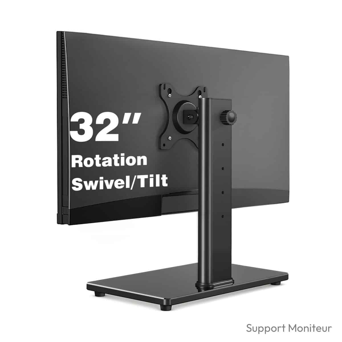 Support pied écran pc 5Rcom 13-32 pouces VESA 75 100 mm 10 kg