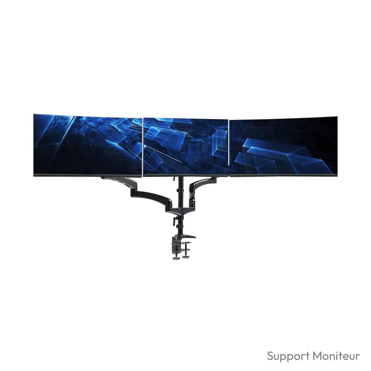 Support triple écran pc Vivo STAND-V300G triple articulé à gaz 32 pouces